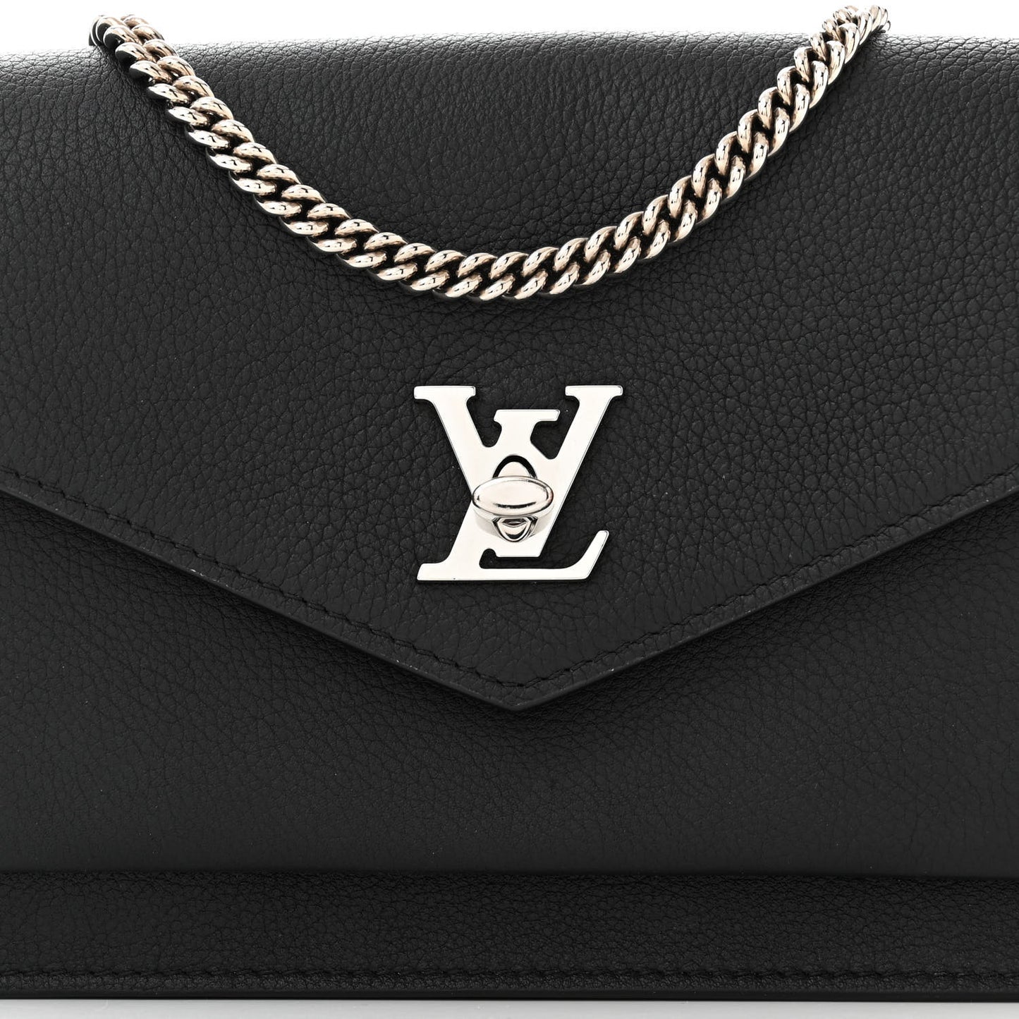 Soft Calfskin My Lockme Chain Pochette Black