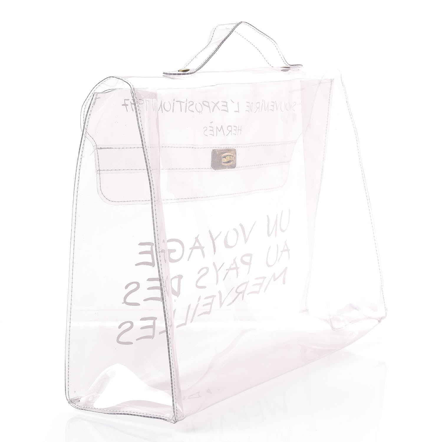 Hermes Vinyl Souvenir De L'Exposition Kelly Transparent 3 of 11