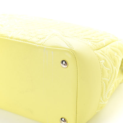 Versace Barocco Quilted Nappa Altea Vanitas Satchel Yellow 12 of 12