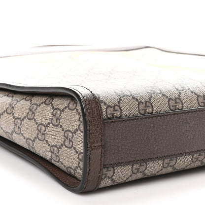 Gucci X BNF Supreme Monogram Textured Dollar Calfskin Bananya Print Top Slip Handle Tote Beige Ebony Multicolor New Acero 9 of 10