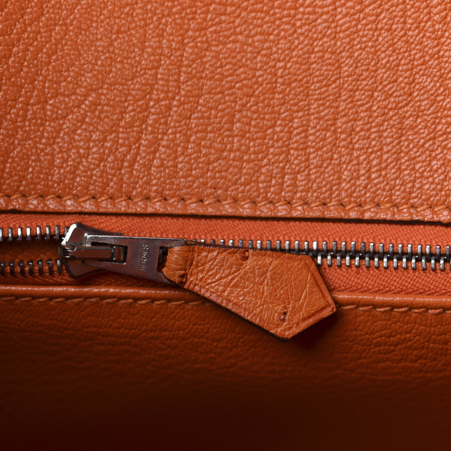Hermes Ostrich Birkin 35 Orange 25 of 41