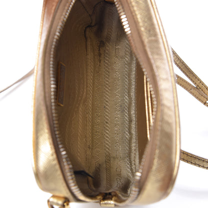 Prada Metallic Saffiano Mini Camera Crossbody Platino 5 of 17