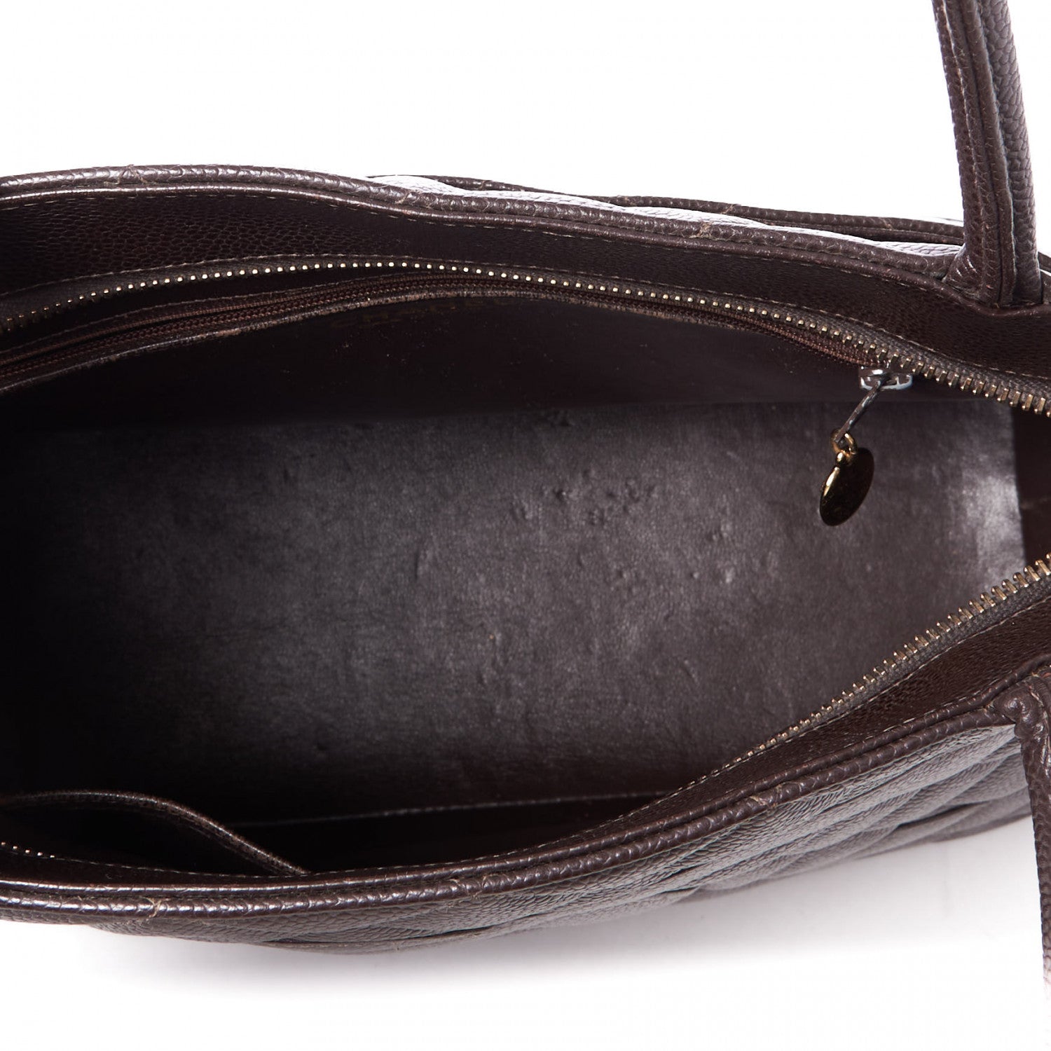 Chanel Caviar Quilted Medallion Tote Dark Brown 4 of 9