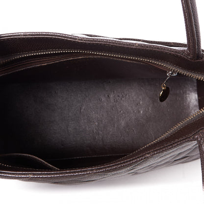 Chanel Caviar Quilted Medallion Tote Dark Brown 4 of 9