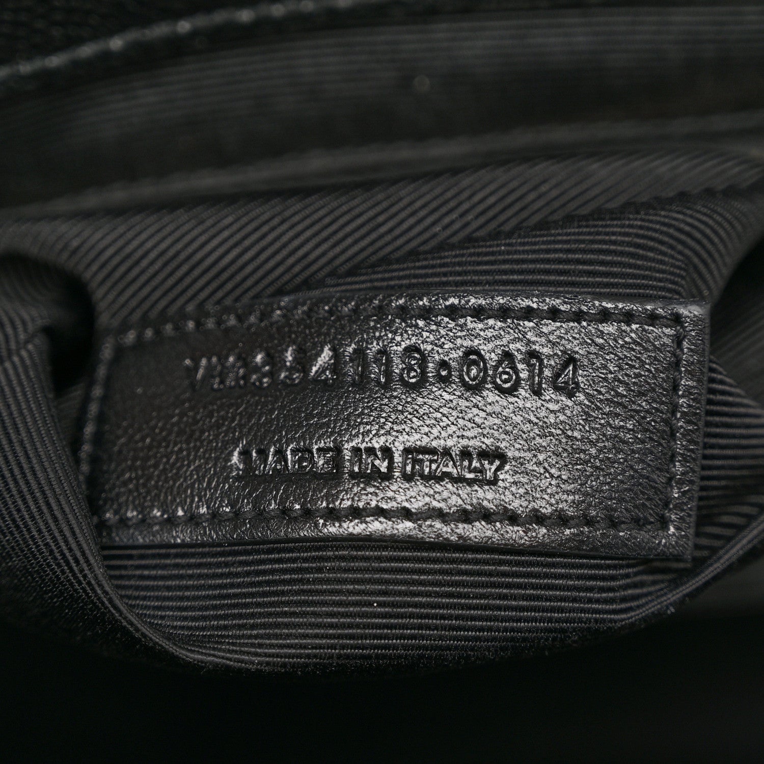 Saint Laurent Grain De Poudre Matelasse Chevron Large Monogram Satchel Black 7 of 10