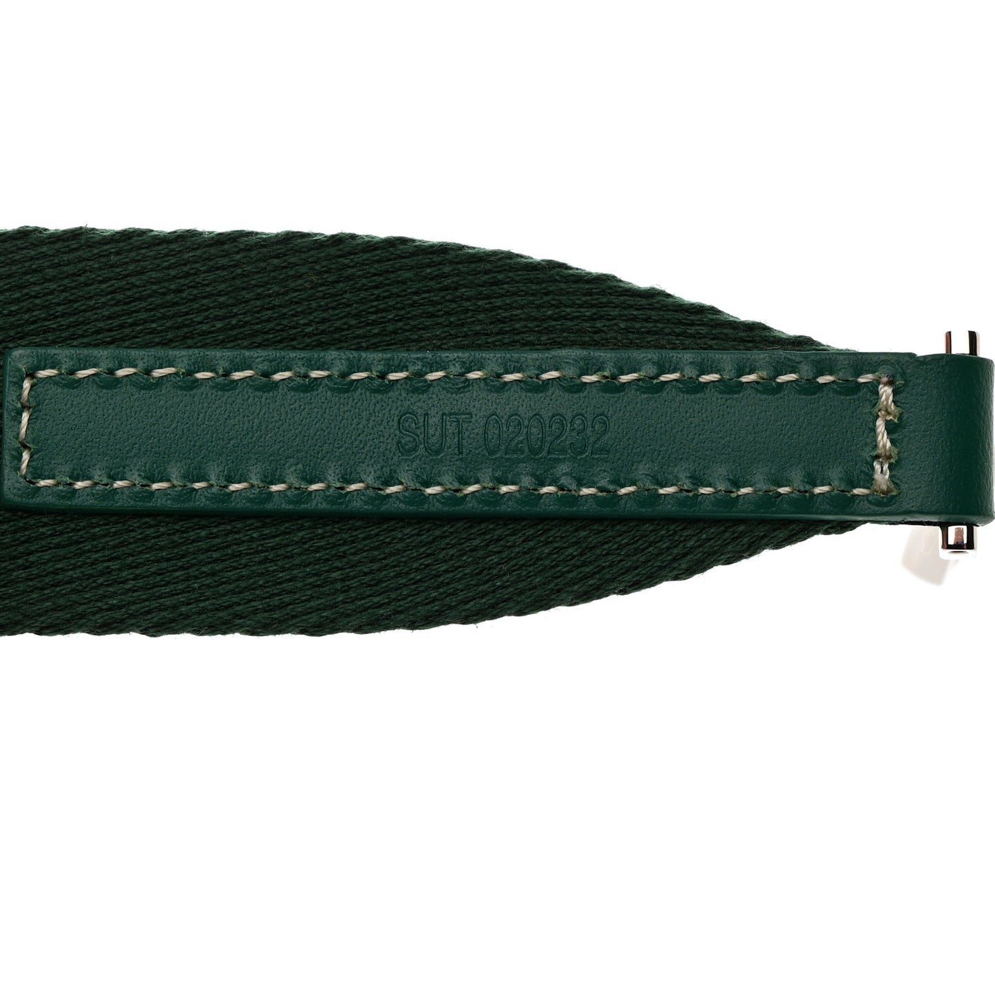 Canvas Calfskin Adjustable Shoulder Strap Green