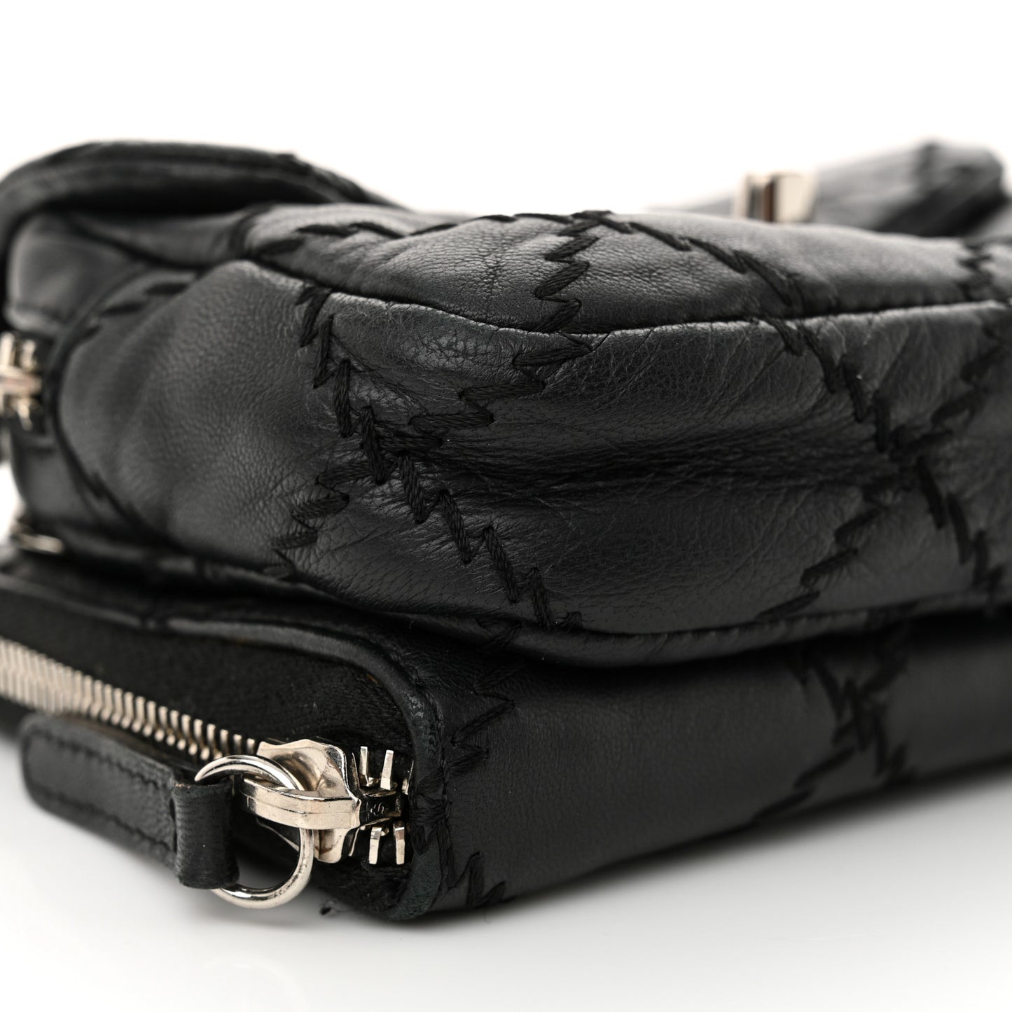 Lambskin Stitched New Mini Flap Black
