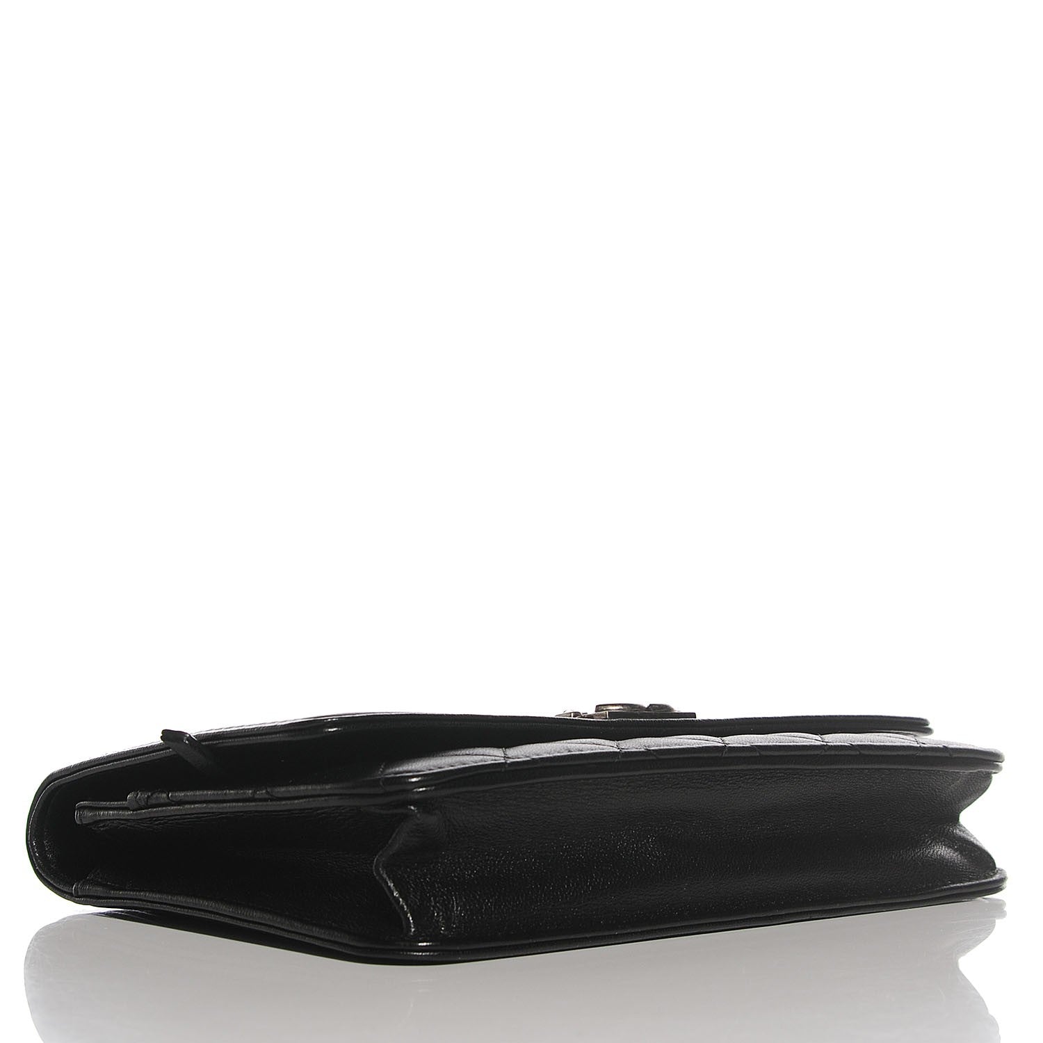 Chanel Lambskin Quilted Boy Wallet On Chain WOC Black 4 of 9