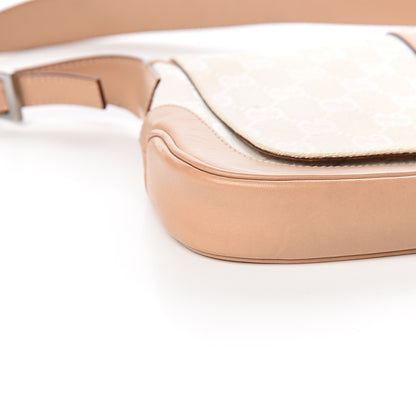 Gucci Monogram Small Jackie O Hobo White Brown 9 of 13