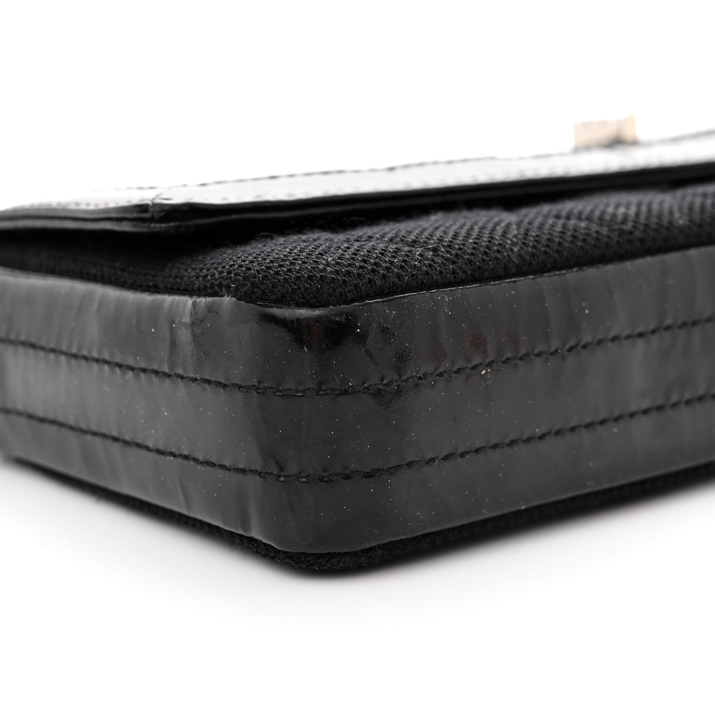Jersey Patent Quilted 2.55 Reissue East West Flap Black
