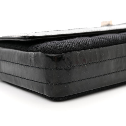 Chanel Jersey Patent Quilted 2.55 Reissue East West Flap Black 10 of 13