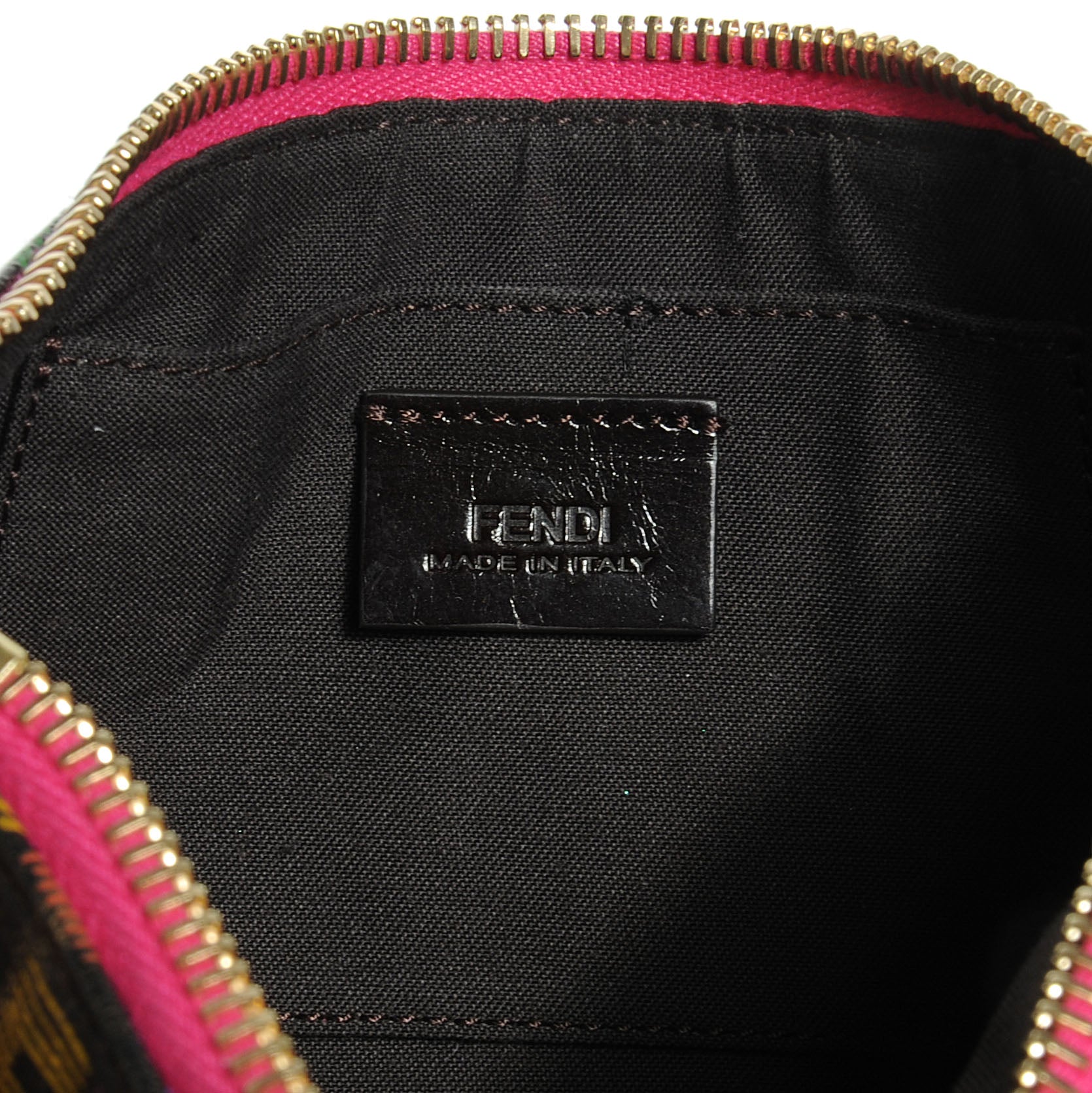 Fendi Zucchino Spalmati FF Multicolor Pochette Tobacco Multicolor 7 of 11