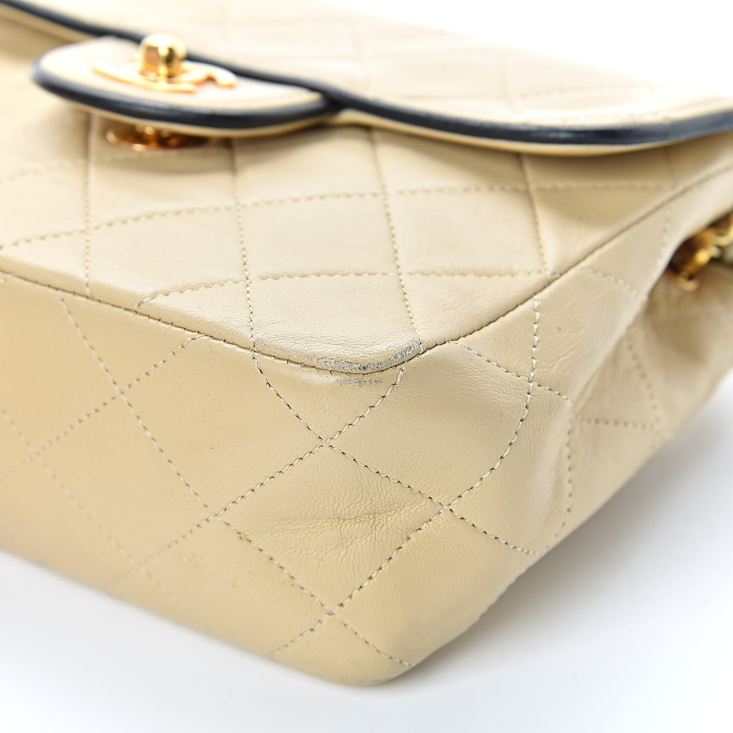 Chanel Lambskin Quilted Mini Square Flap Beige 11 of 17