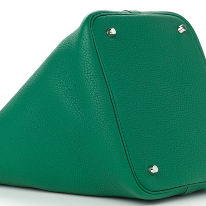 Hermes Taurillon Clemence Picotin Lock 22 MM Vert Vertigo 9 of 10