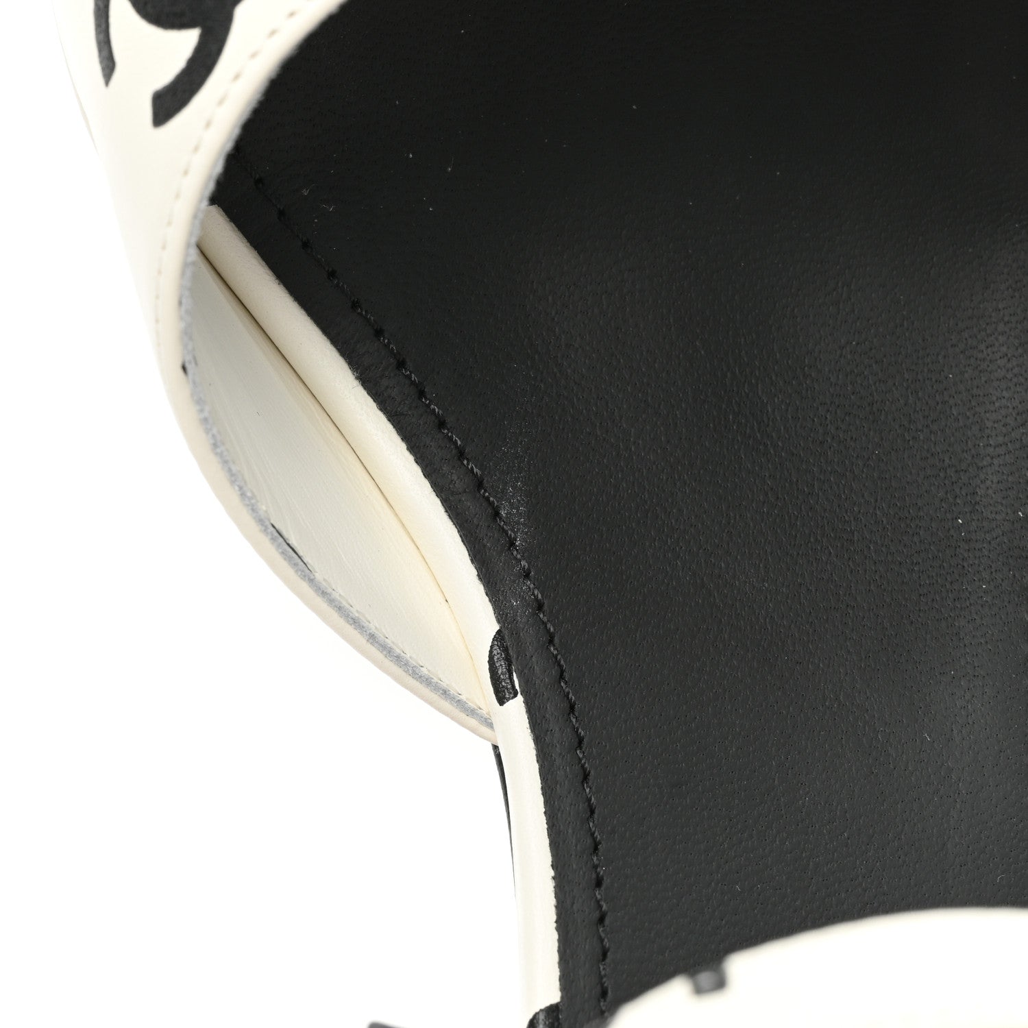 Chanel Printed Lambskin CC Platform Sandals 41 White Black 10 of 11