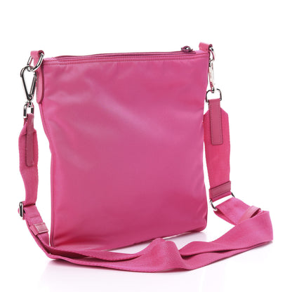 Prada Nylon Vela Flat Messenger Bag Fuxia 3 of 9
