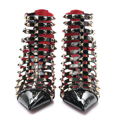 Valentino Garavani Patent Rockstud Alcove Cage 100mm Booties 39 Black 2 of 7