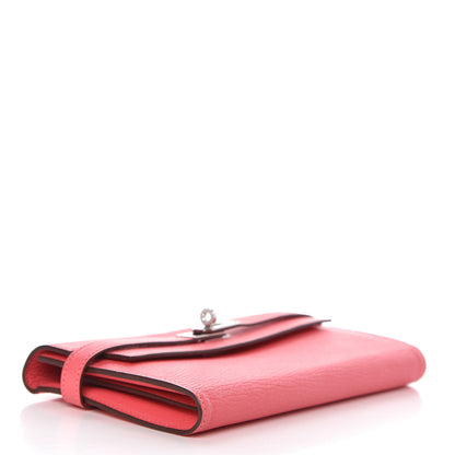 Hermes Chevre Mysore Kelly Longue Wallet Rose Lipstick 4 of 10