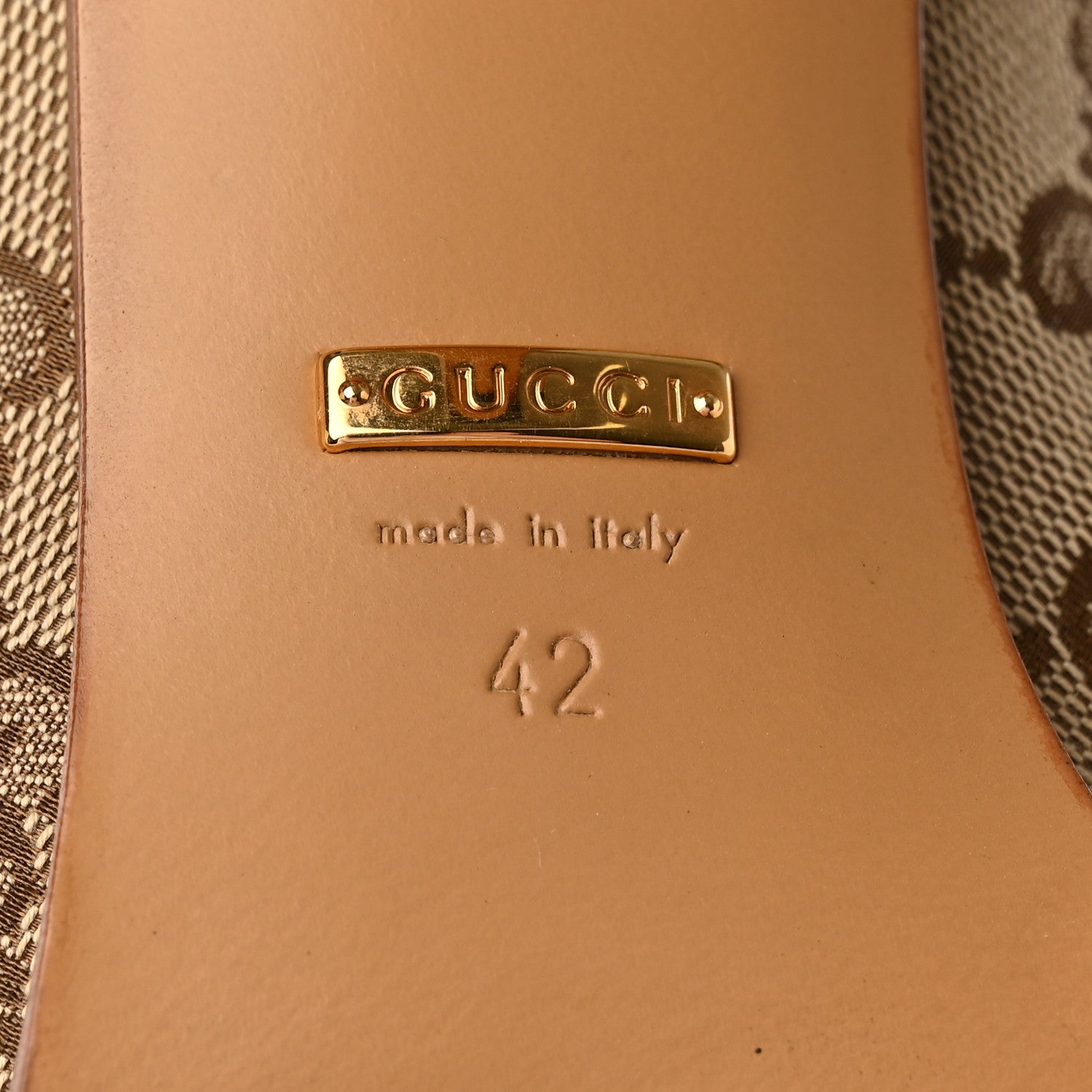 Gucci Monogram Over the Knee Boots 42 Beige Ebony 6 of 10