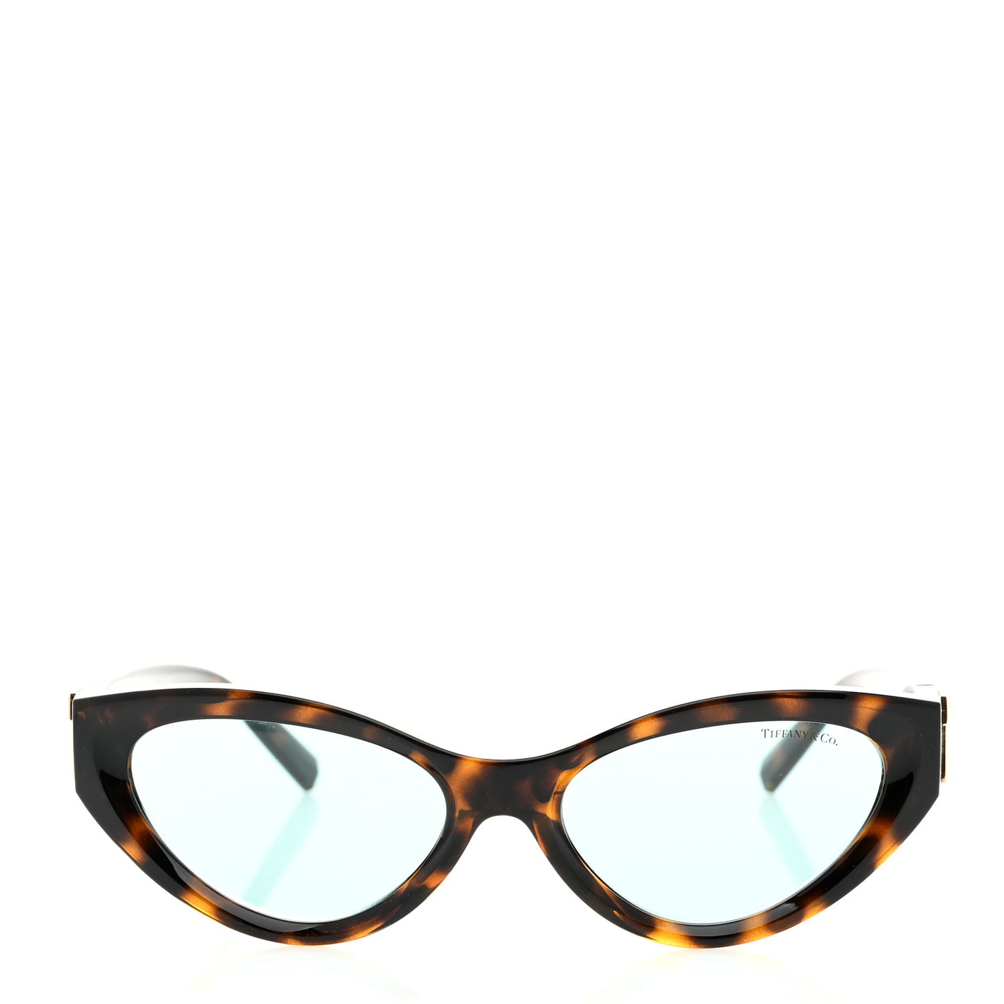 Acetate Metal Tiffany T Tortoise Cat Eye Sunglasses TF4225U Brown Blue