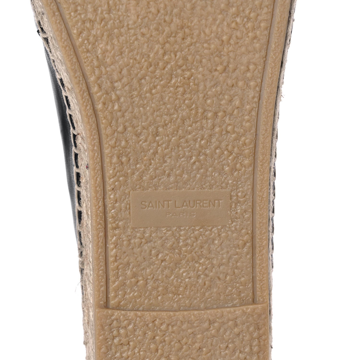 Saint Laurent Lambskin Mens Monogram Espadrilles 42 Black 6 of 10