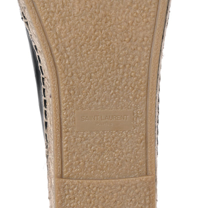 Saint Laurent Lambskin Mens Monogram Espadrilles 42 Black 6 of 10