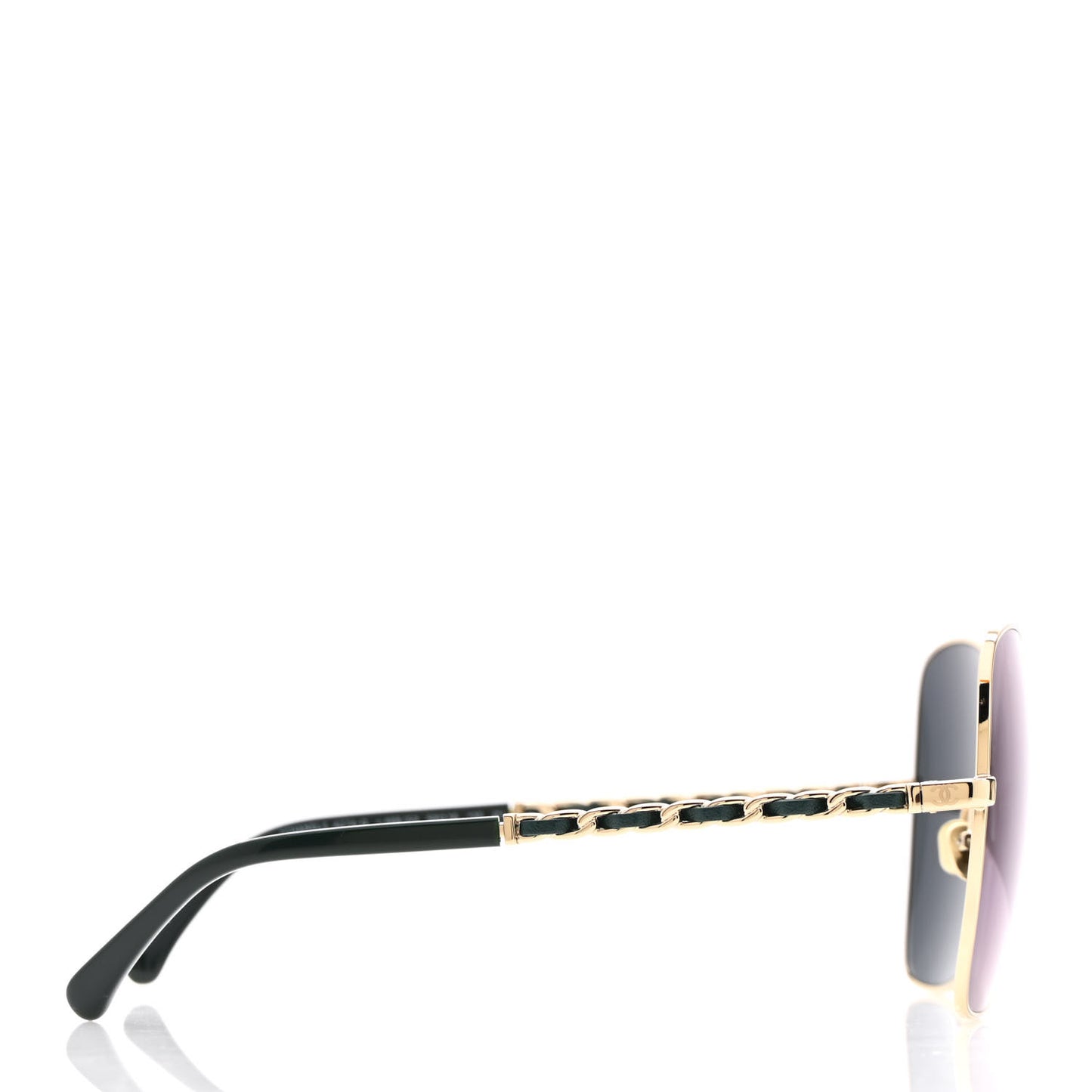 Metal Square Frame Chain Sunglasses 4274-Q Green