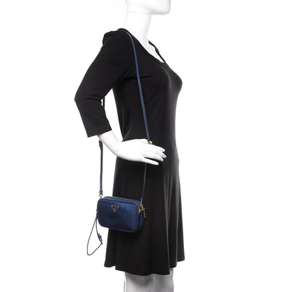 Prada Tessuto Nylon Mini Camera Crossbody Royal 2 of 12