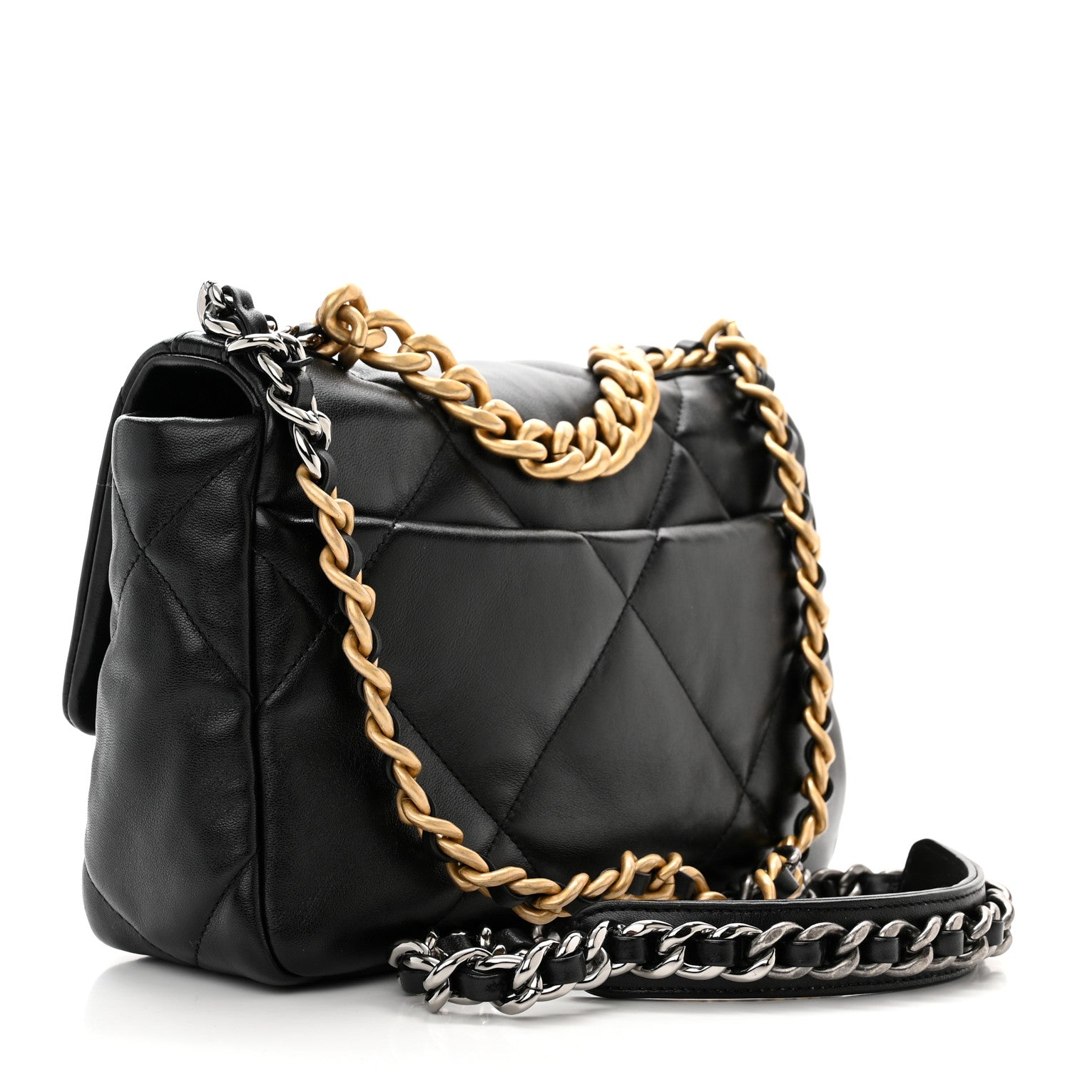 Chanel Lambskin Quilted Medium Chanel 19 Flap Black 3 of 11
