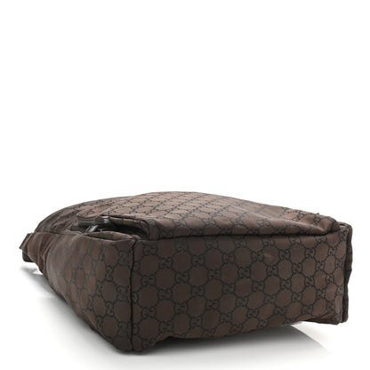 Gucci Nylon Monogram Extra Large Satchel Dark Brown 4 of 8