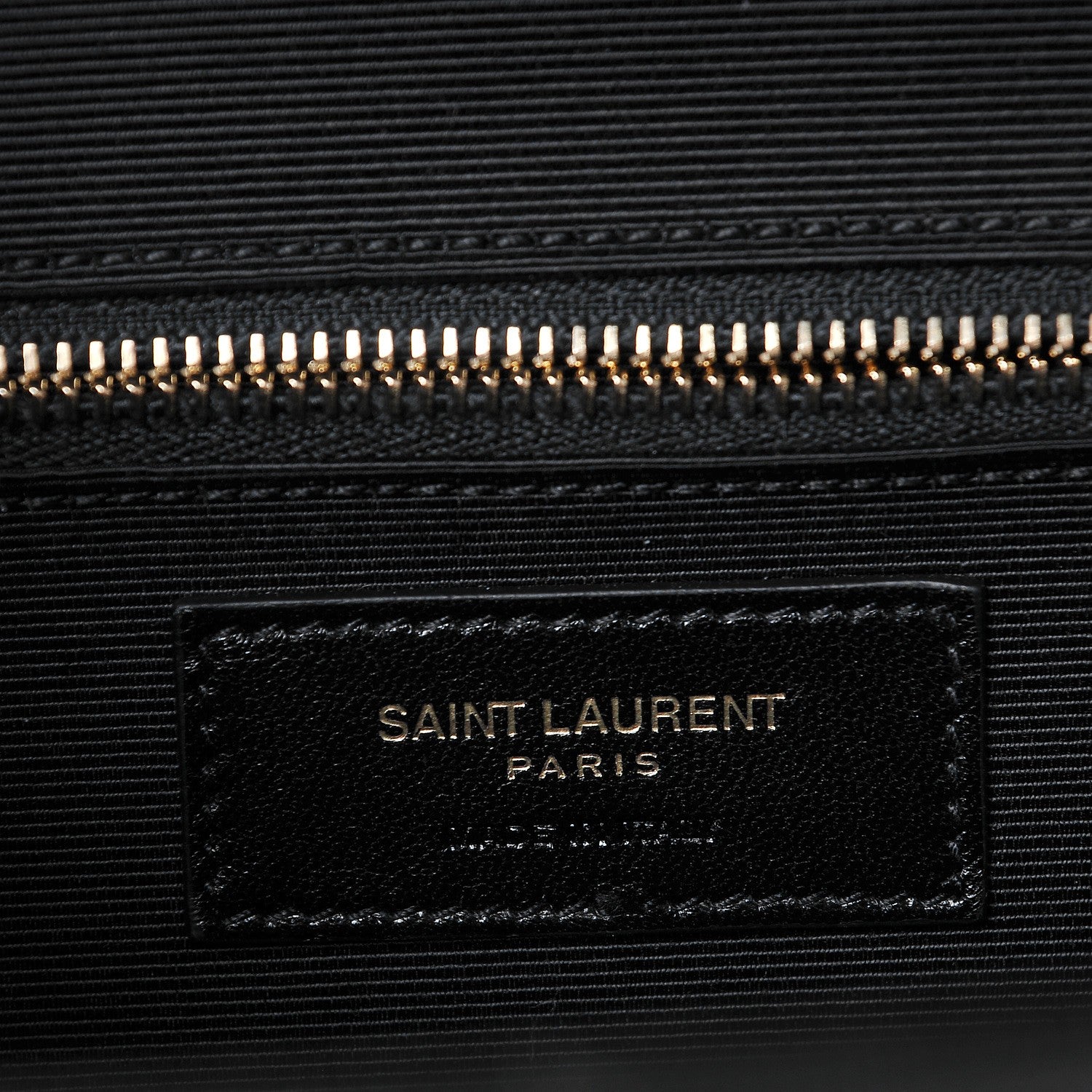 Saint Laurent Grain De Poudre Matelasse Chevron Large Monogram Satchel Black 6 of 7