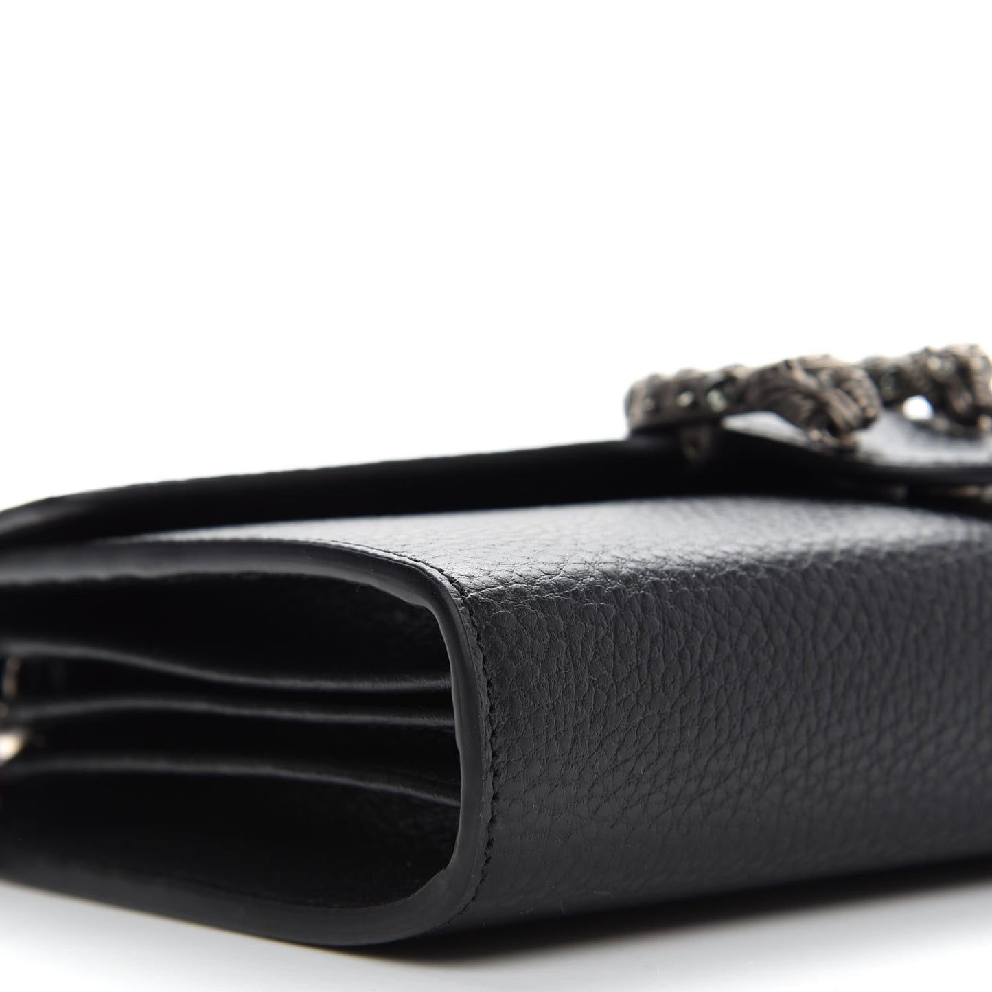 GUCCI Calfskin Mini Dionysus Chain Wallet Black