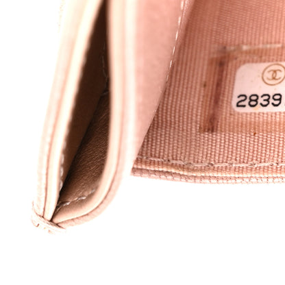 Chanel Goatskin Camellia Embossed Card Holder Light Pink 7 of 13