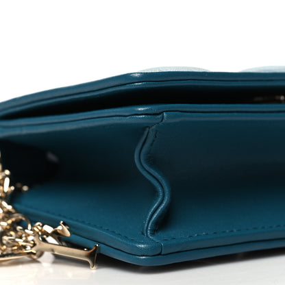 Christian Dior Lambskin Cannage Nano Lady Dior Pouch Deep Ocean 9 of 13