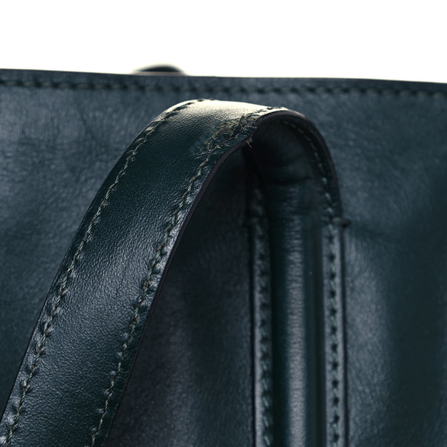 Alexander McQueen Pebbled Calfskin Large Skull Padlock Zip Around Tote Dark Green 21 of 28