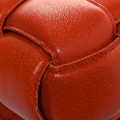 Bottega Veneta Lambskin Maxi Intreccio Padded Chain Cassette Crossbody Bag Maple 13 of 14