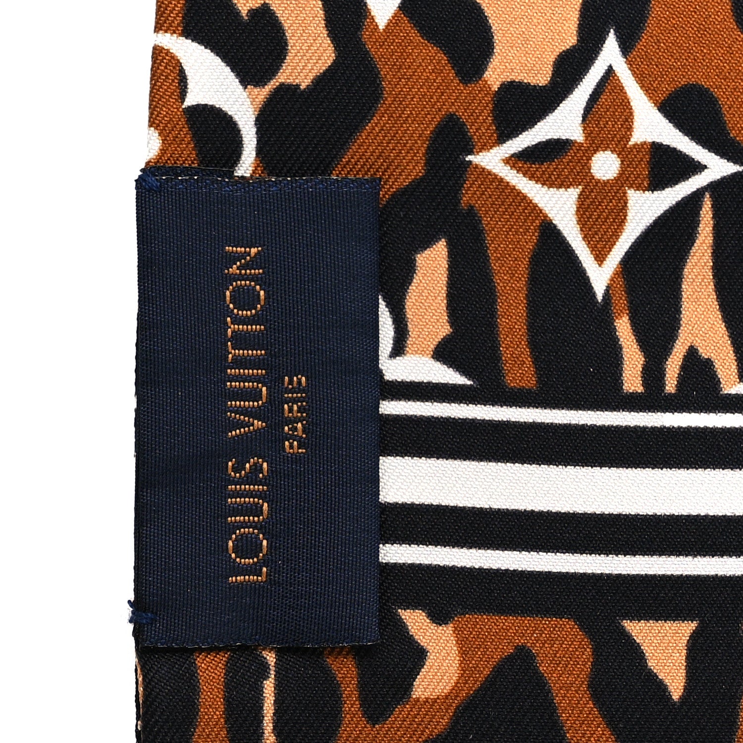 Louis Vuitton Silk Monogram Giant Jungle Bandeau Black 1828895