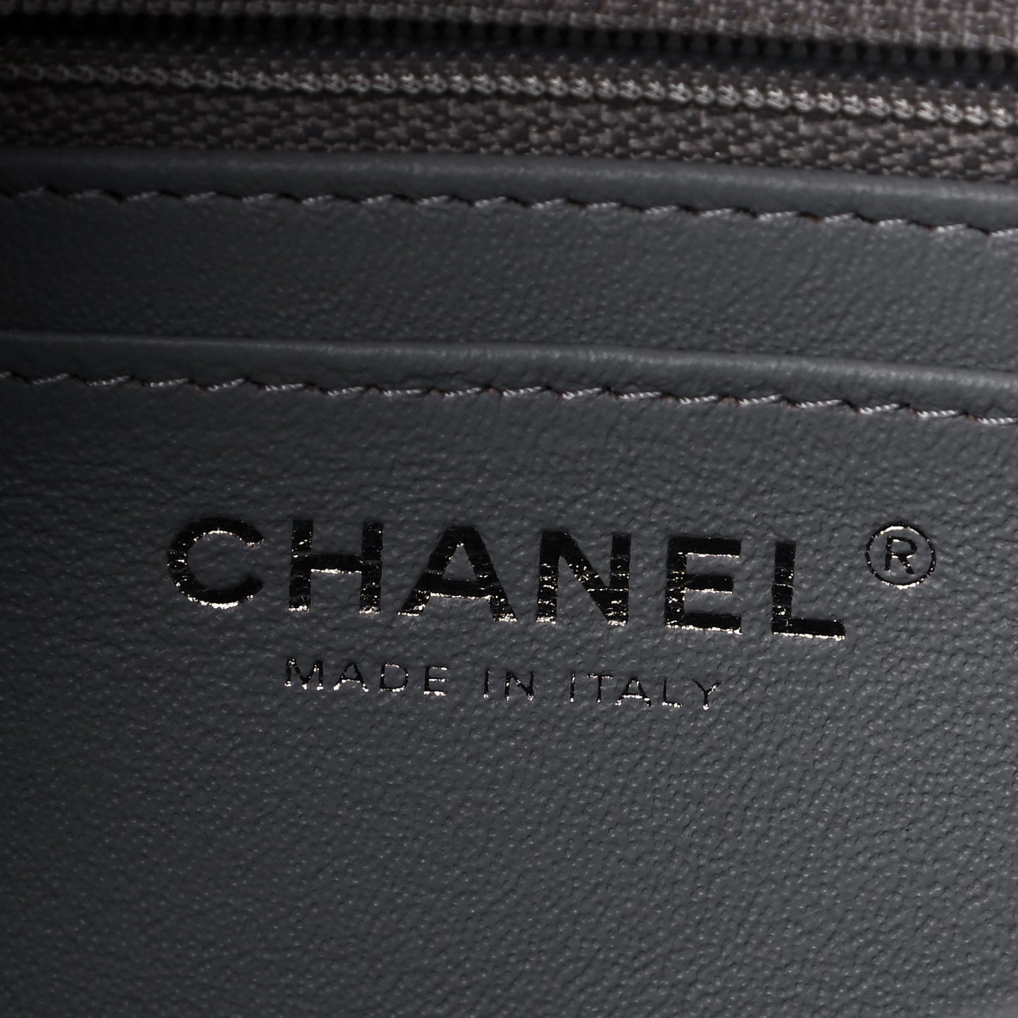 Lambskin Quilted Mini Rectangular Flap Grey