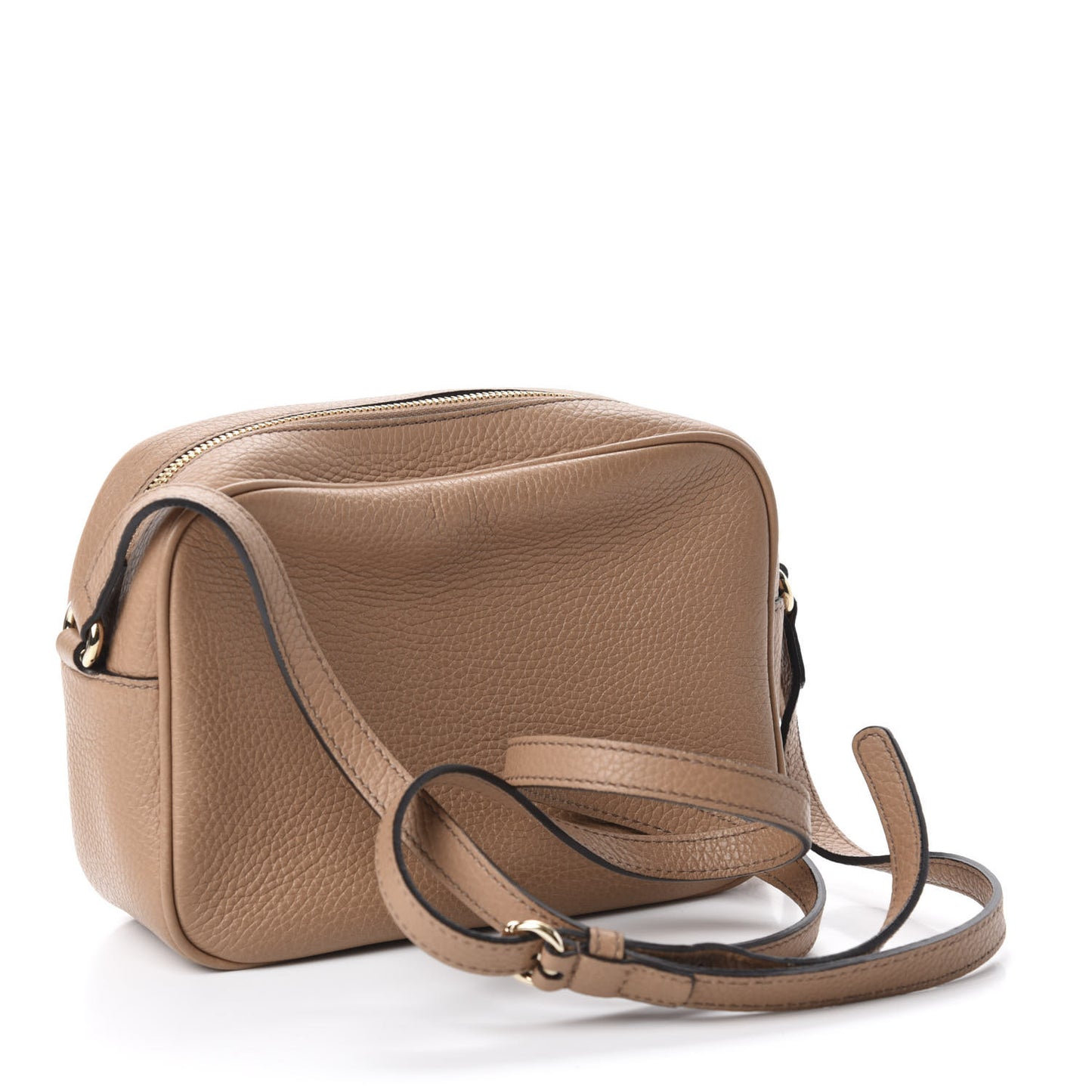 Pebbled Calfskin Small Soho Disco Bag Rose Beige