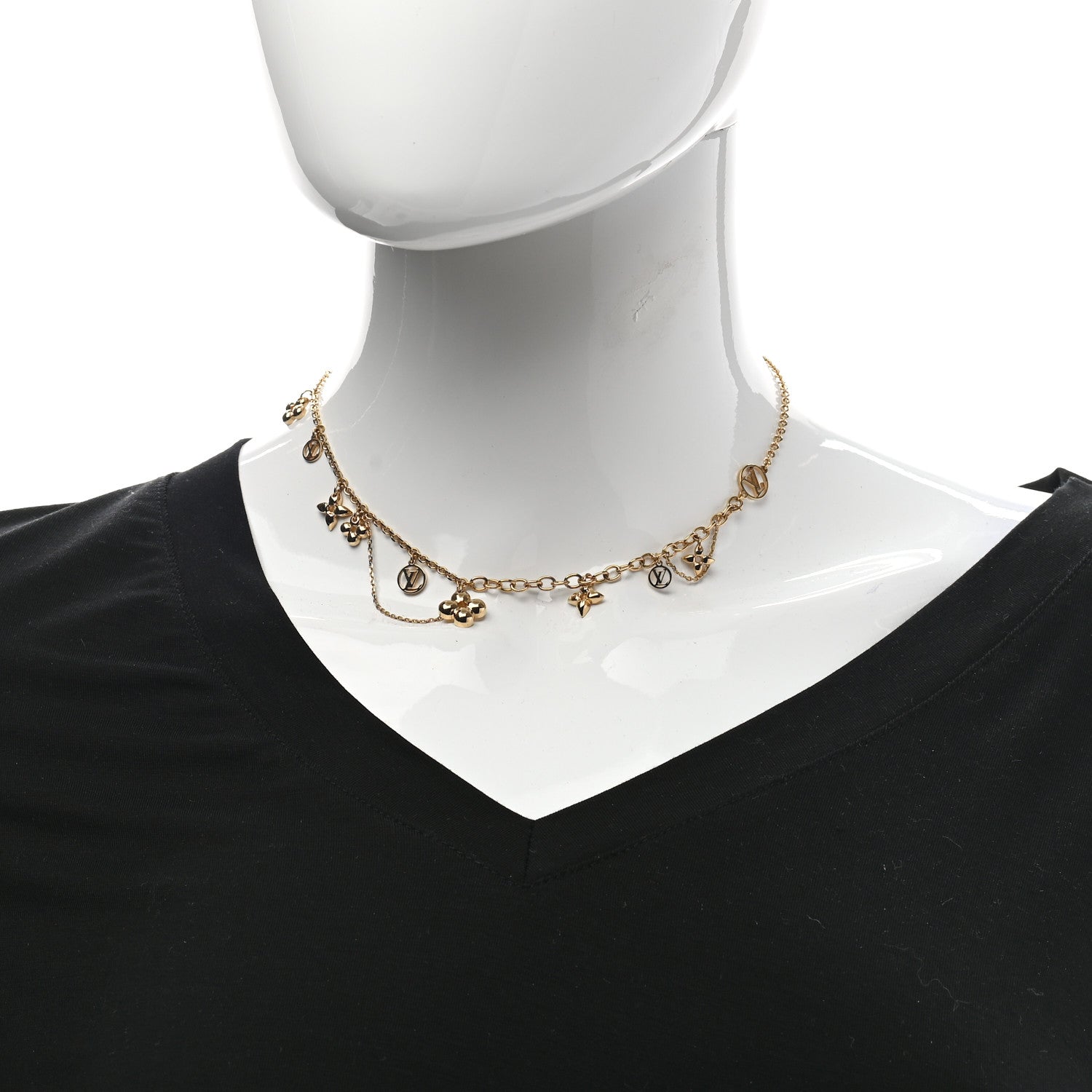 Louis Vuitton Metal Blooming Supple Necklace Gold 2 of 5