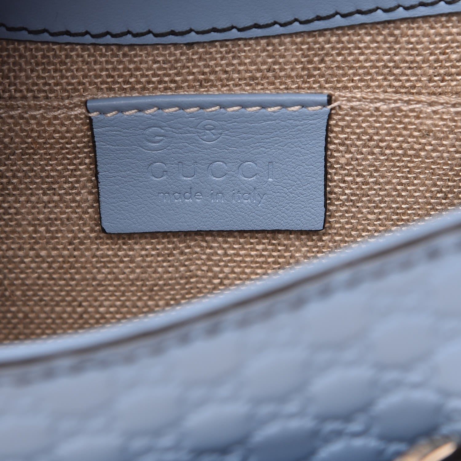 Gucci Soft Microguccissima Mini Emily Chain Shoulder Bag Mineral Blue 6 of 7