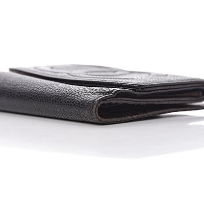 Chanel Caviar Timeless CC Compact Wallet Black 6 of 14