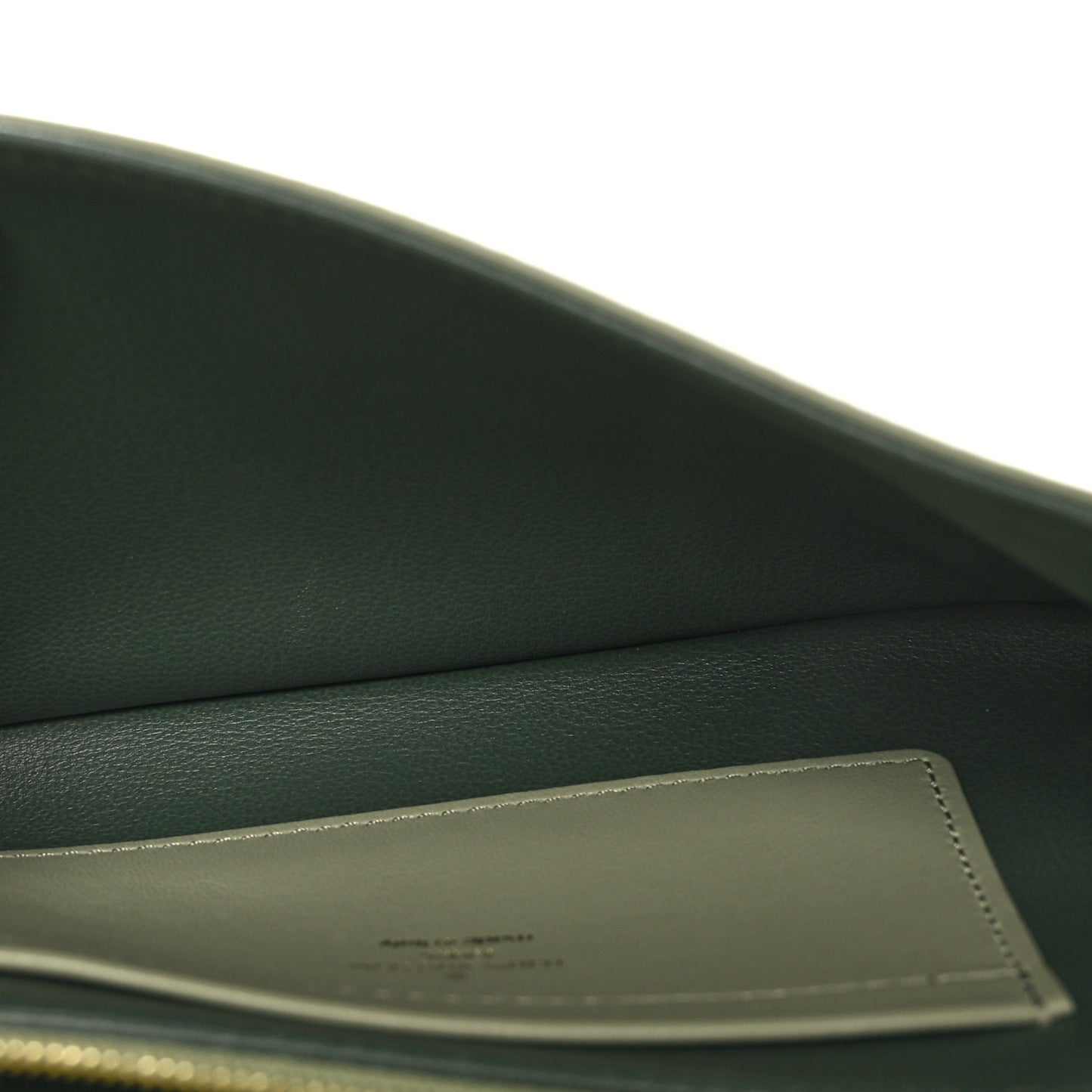 Lambskin Embossed Monogram Pochette Coussin Green