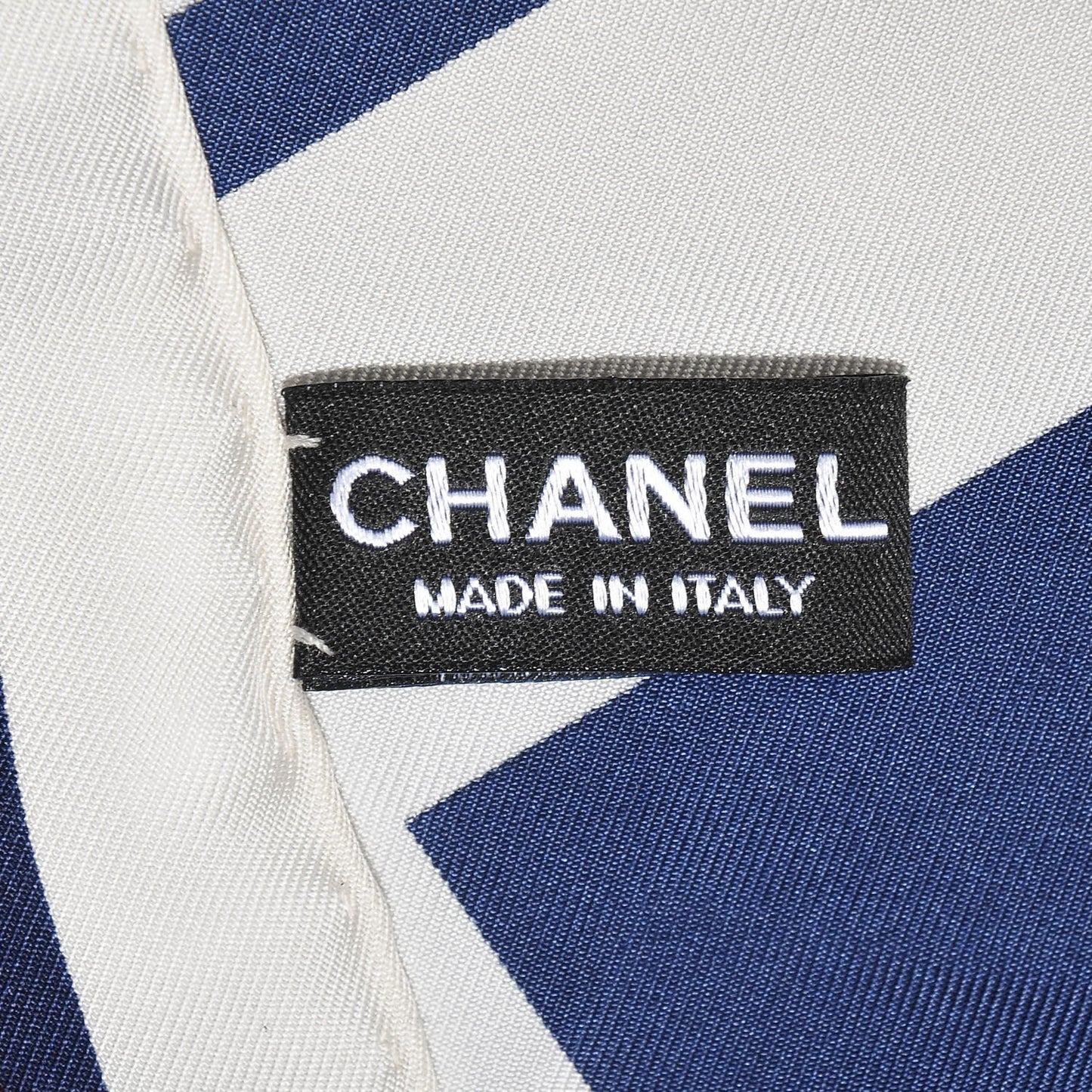 Silk CC Airlines Square Scarf Navy