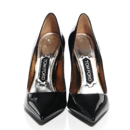 Tom Ford Patent Leather Pumps 37 Black Silver 2 of 7