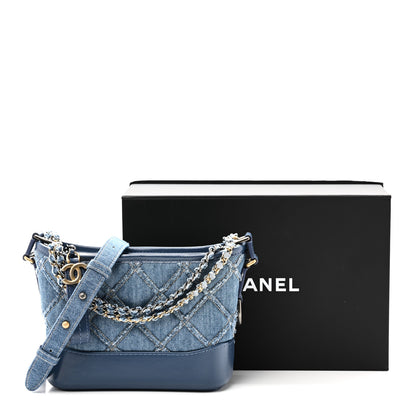 Chanel Denim Calfskin Small Gabrielle Hobo Blue 11 of 11