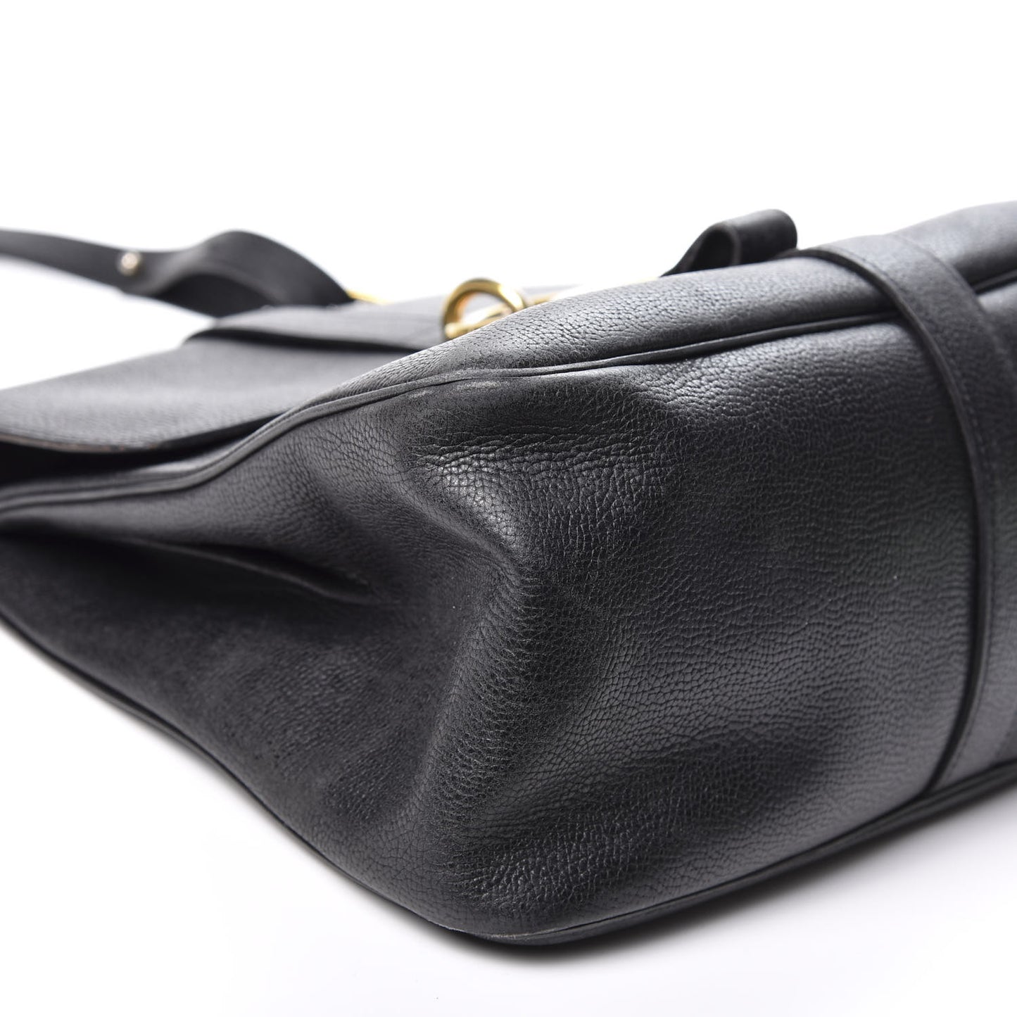 Grained Calfskin Gin Fizz Jumping Satchel Black