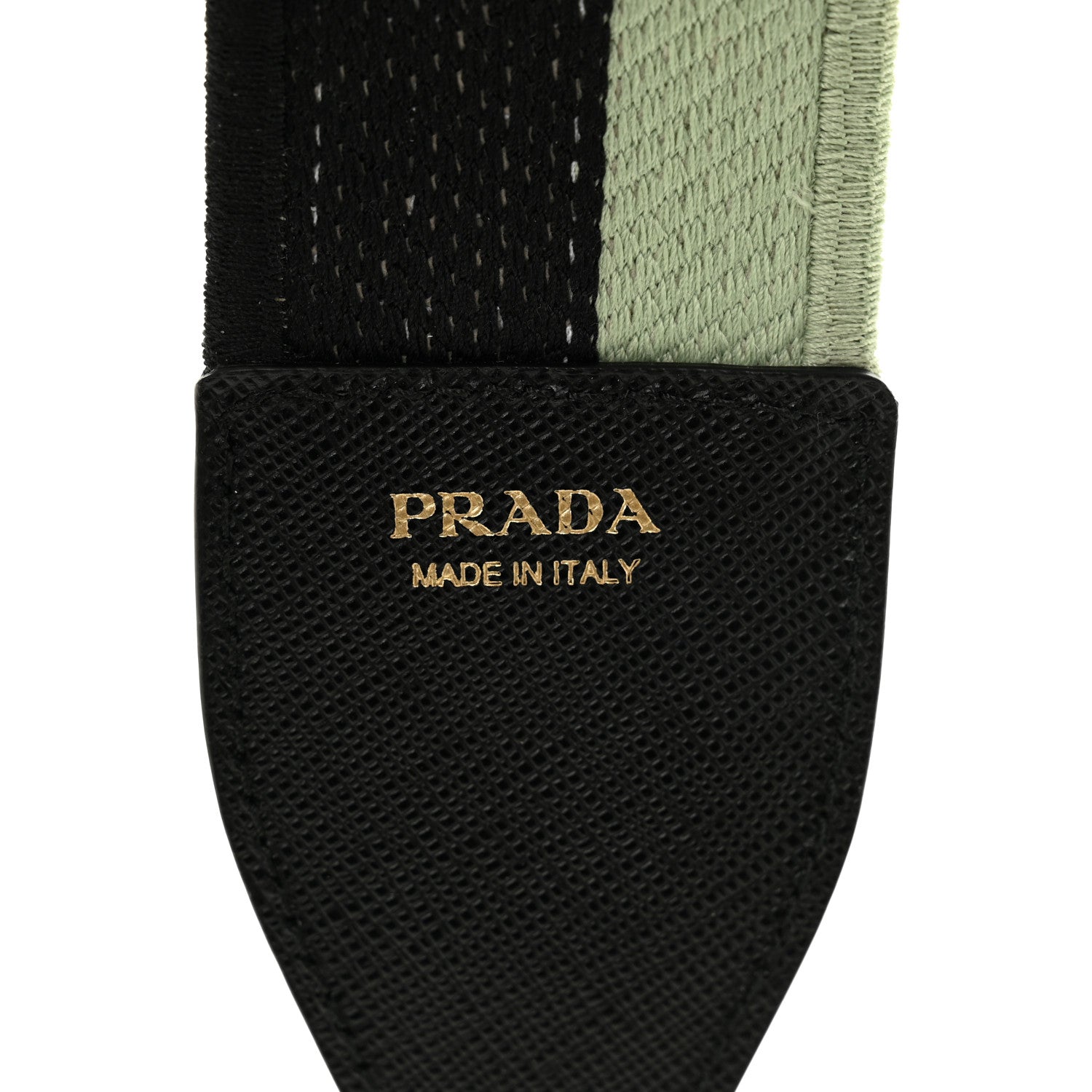 Prada Saffiano Jacquard Logo Ricamo Shoulder Strap Black Acqua 3 of 5