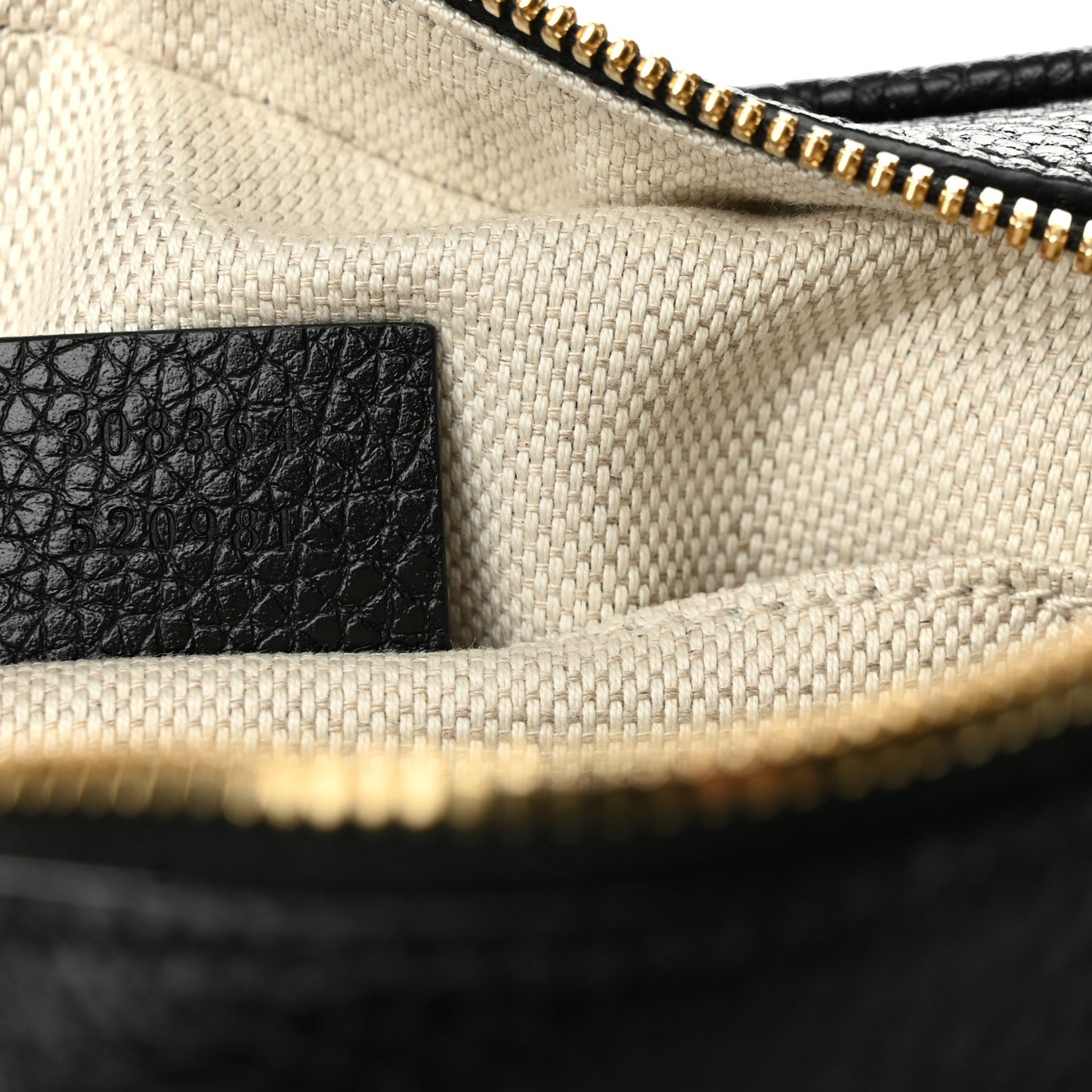 Pebbled Calfskin Small Soho Disco Bag Black