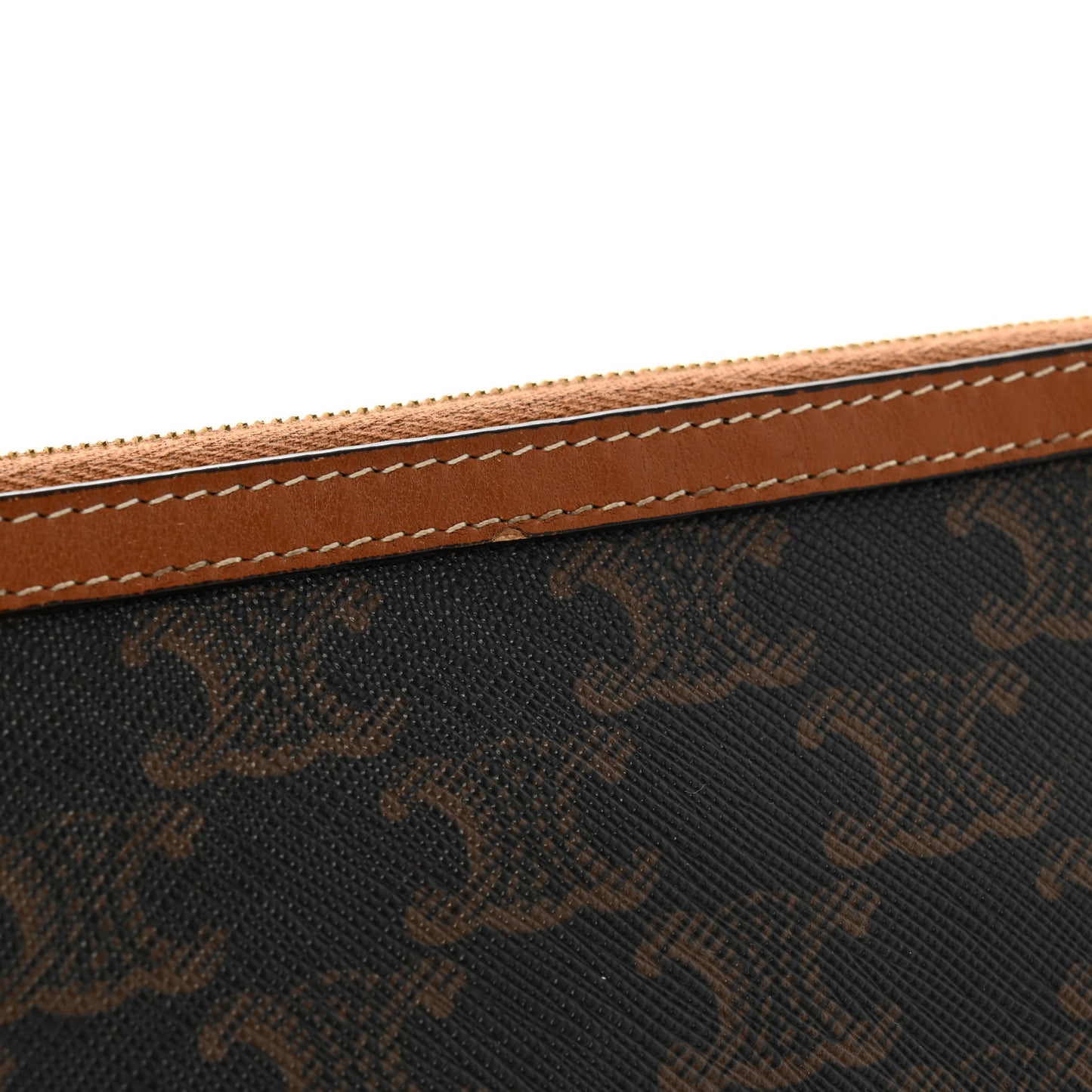Triomphe Canvas Lambskin Small Pouch Tan